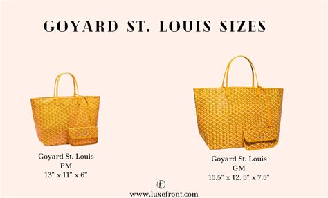 goyard st louis tote dark blue|goyard st louis size comparison.